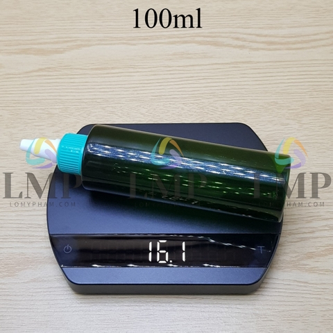 Chai PET vai ngang nắp nhọn sọc tattoo 100ml