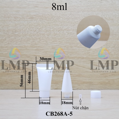 Tuýp nhựa miệng tuýp 5mm nắp vặn 8ml