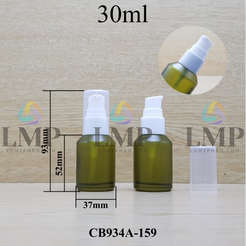 Chai thủy tinh vát đầu xịt giọt 1 viền 30ml