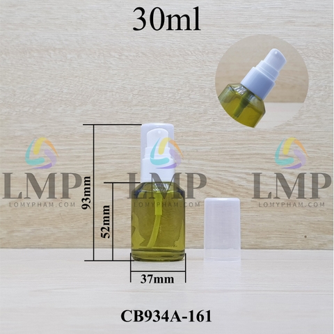 Chai thủy tinh vát đầu xịt giọt 1 viền 30ml