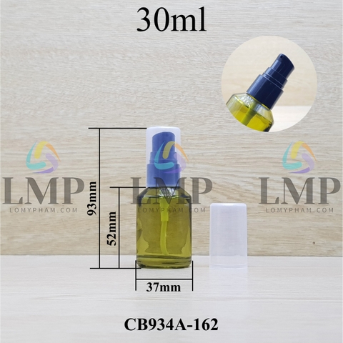 Chai thủy tinh vát đầu xịt giọt 1 viền 30ml