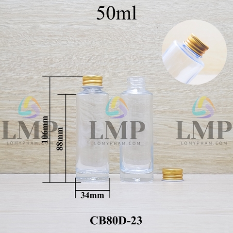 Chai thủy tinh nắp nhôm cuốn