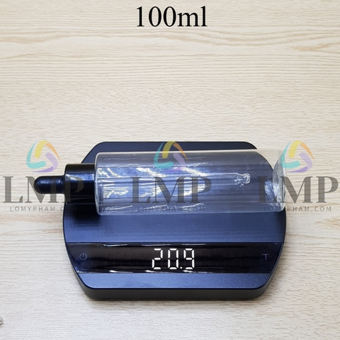 Chai PET vai ngang nắp bóp khoen nhôm 100ml