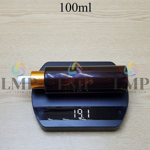 Chai PET vai ngang nắp bóp khoen nhôm 100ml