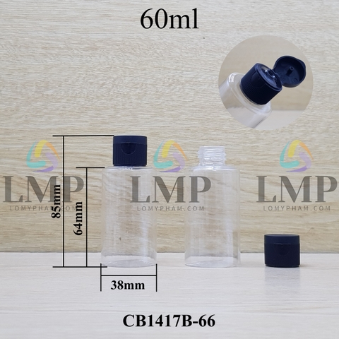 Chai PETG vai ngang nắp bật sọc