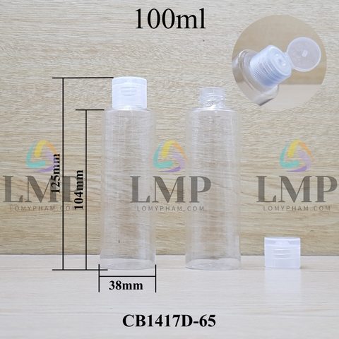 Chai PETG vai ngang nắp bật sọc