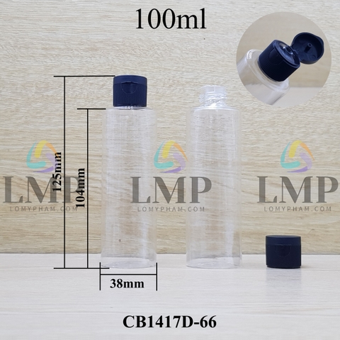 Chai PETG vai ngang nắp bật sọc