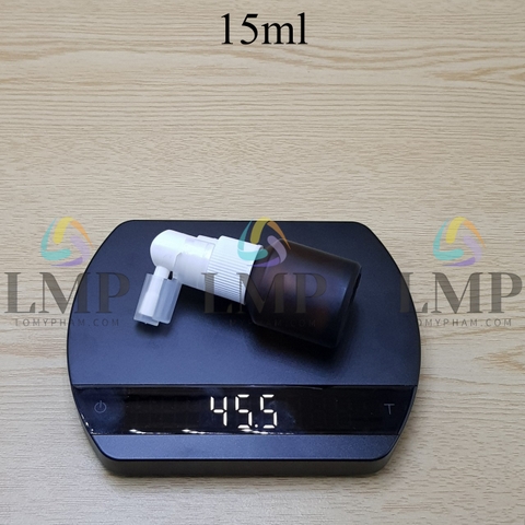 Chai thủy tinh vát đầu xịt mũi 90 độ 15ml