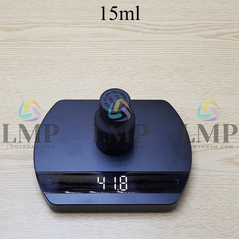 Chai thủy tinh vát nắp push down and turn sọc 15ml