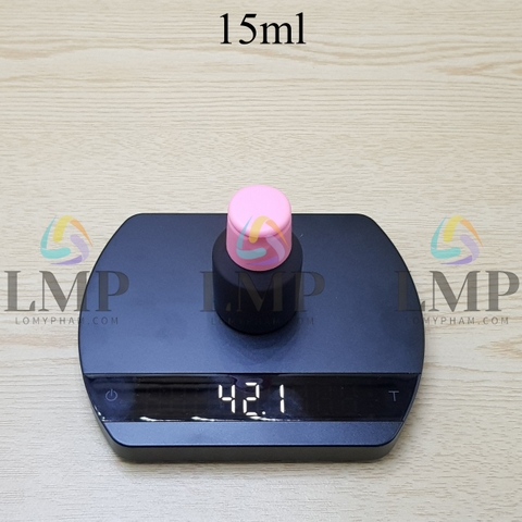 Chai thủy tinh vát nắp bật trơn mờ 15ml