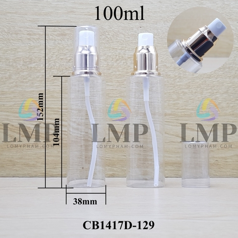 Chai PETG vai ngang đầu phun sương xi