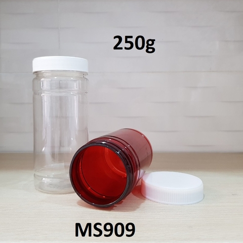 Hũ viên nang nắp trắng sọc 250g