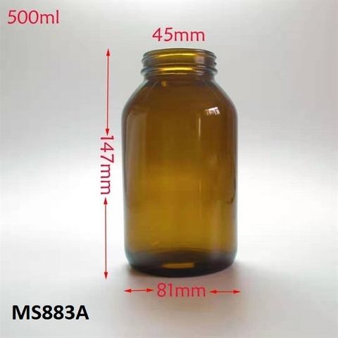 Hũ TT nâu nắp trắng 500ml