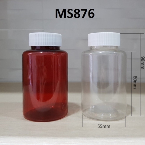 Hũ viên nang nắp trắng sọc 150G