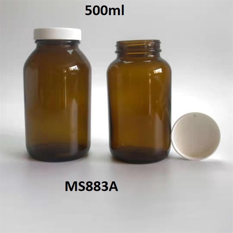 Hũ TT nâu nắp trắng 500ml