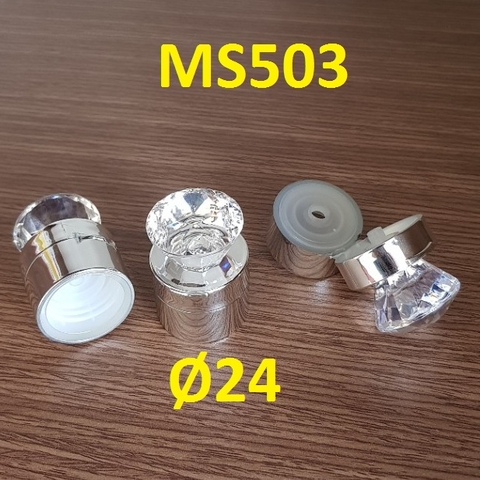 Nắp lật kim cương bạc Ø24