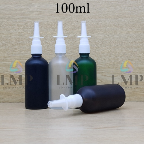 Chai tinh dầu phun mờ xịt mũi vuông thẳng 100ml
