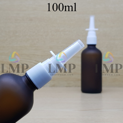 Chai tinh dầu phun mờ xịt mũi vuông thẳng 100ml
