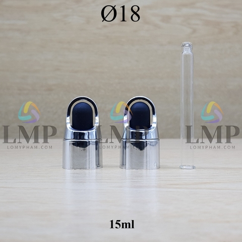 Nắp bóp quai xách Ø18 ( kèm ống thủy tinh )