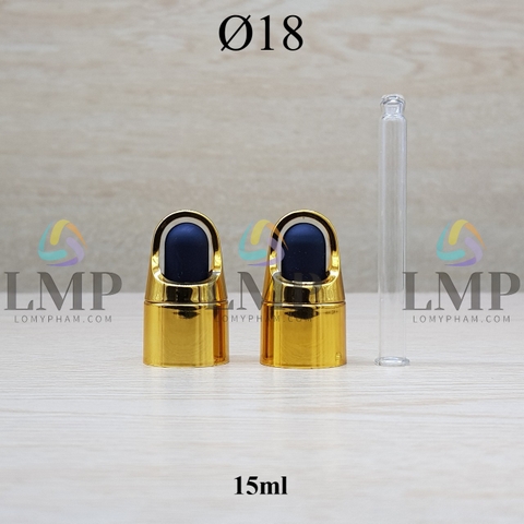 Nắp bóp quai xách Ø18 ( kèm ống thủy tinh )