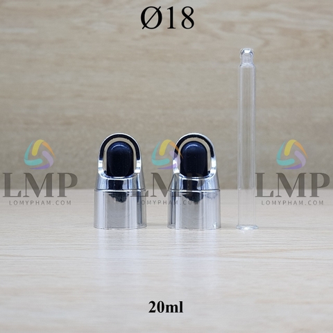 Nắp bóp quai xách Ø18 ( kèm ống thủy tinh )