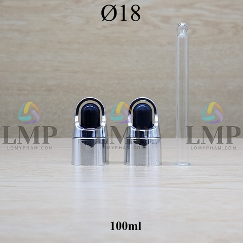 Nắp bóp quai xách Ø18 ( kèm ống thủy tinh )