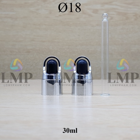 Nắp bóp quai xách Ø18 ( kèm ống thủy tinh )