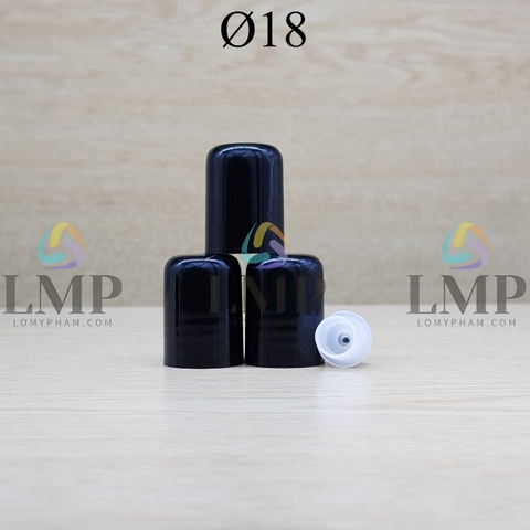 Nắp đen và nút bi lăn sắt Ø18