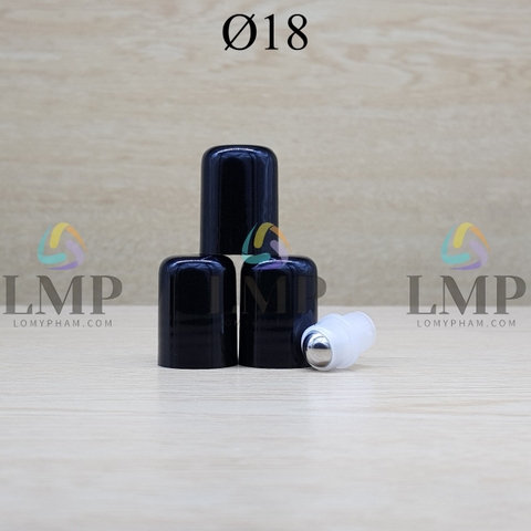 Nắp đen và nút bi lăn sắt Ø18