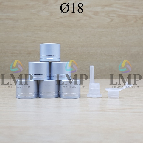 Nắp xi 2 viền Ø18 ( kèm nút chặn )