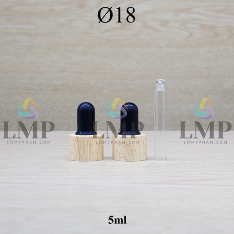 Nắp bóp khoen vân gỗ Ø18