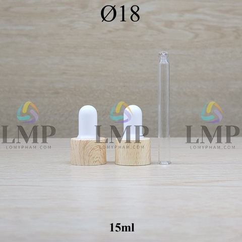 Nắp bóp khoen vân gỗ Ø18