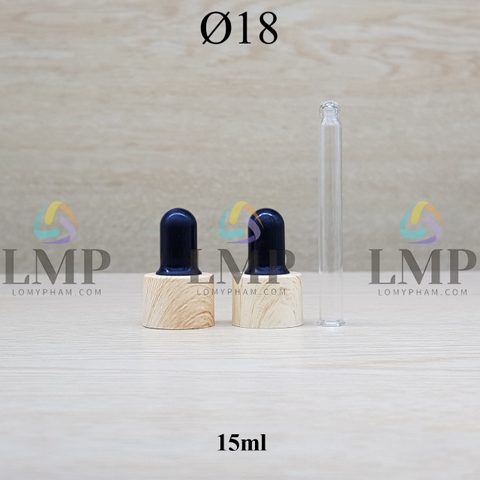 Nắp bóp khoen vân gỗ Ø18