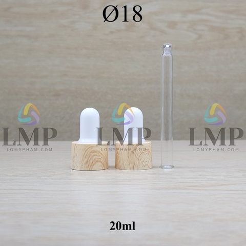 Nắp bóp khoen vân gỗ Ø18