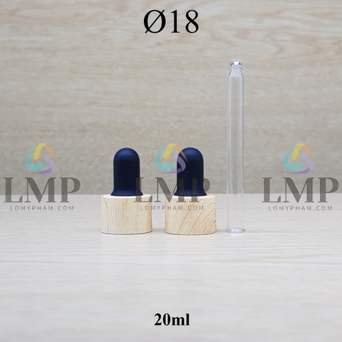 Nắp bóp khoen vân gỗ Ø18