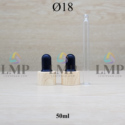 Nắp bóp khoen vân gỗ Ø18