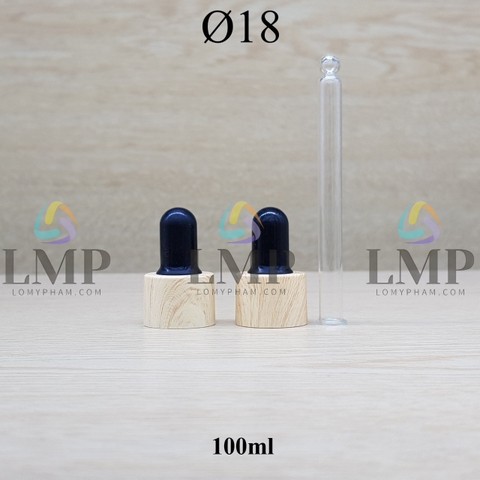 Nắp bóp khoen vân gỗ Ø18