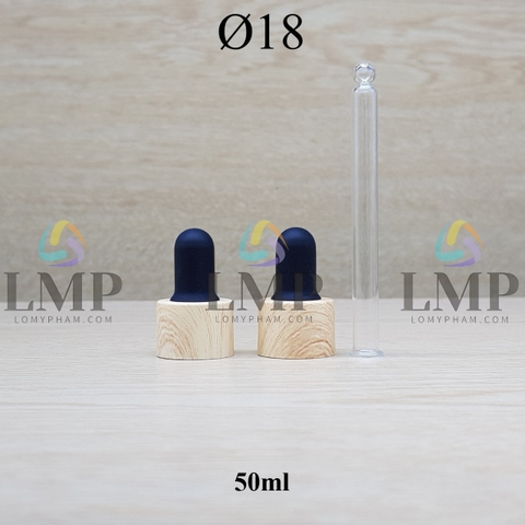 Nắp bóp khoen vân gỗ Ø18