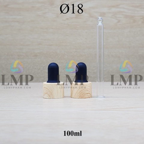 Nắp bóp khoen vân gỗ Ø18