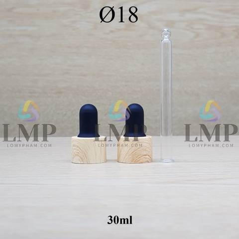 Nắp bóp khoen vân gỗ Ø18