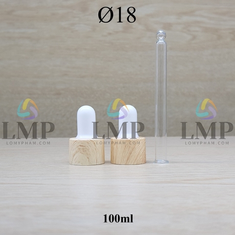 Nắp bóp khoen vân gỗ Ø18