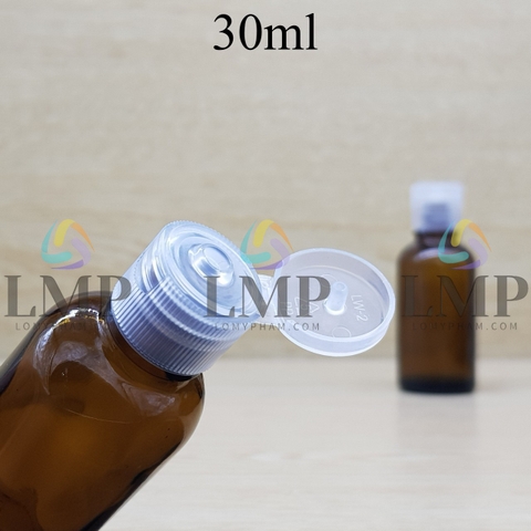 Chai tinh dầu nắp bật sọc 30ml
