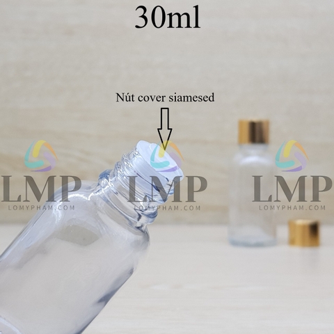 Chai tinh dầu nắp xi KO viền 30ml