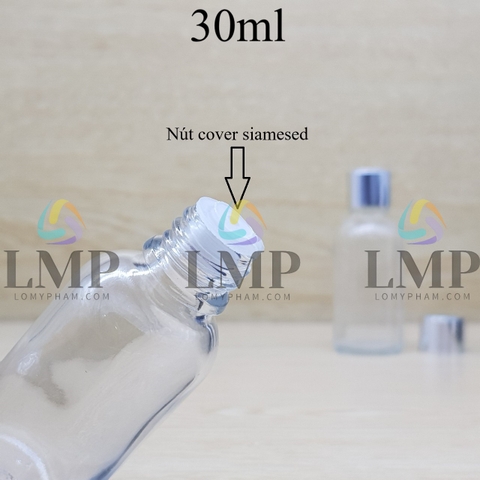 Chai tinh dầu nắp xi KO viền 30ml