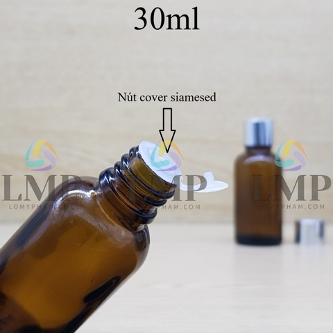 Chai tinh dầu nắp xi KO viền 30ml
