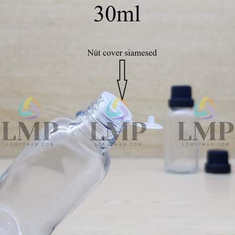 Chai tinh dầu nắp dày 30ml