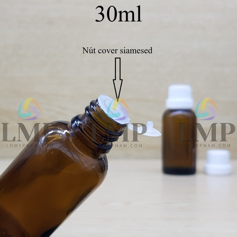 Chai tinh dầu nắp dày 30ml
