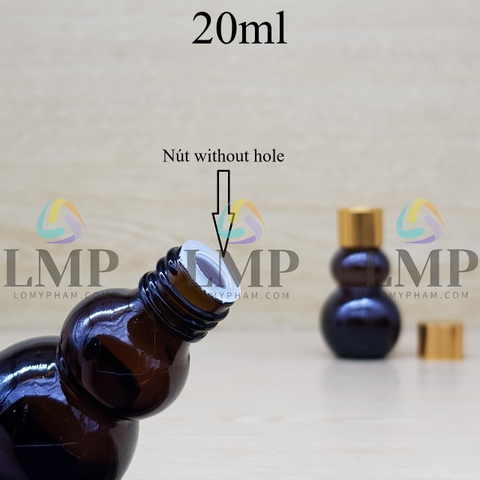 Chai hồ lô nắp xi KO viền 20ml