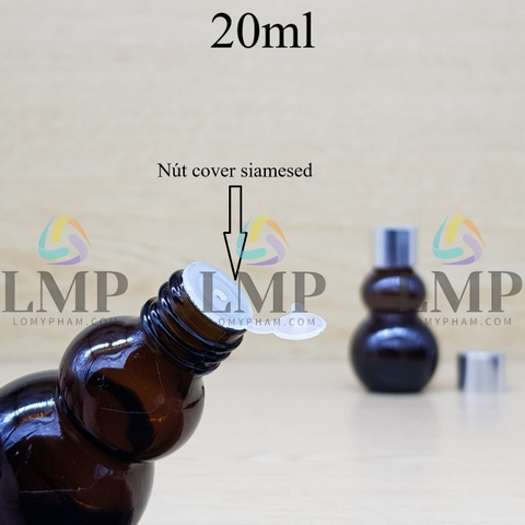 Chai hồ lô nắp xi KO viền 20ml