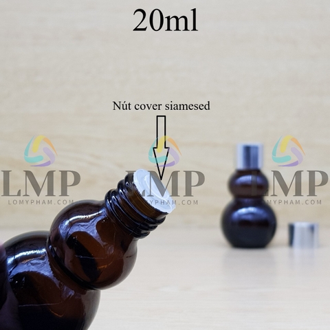Chai hồ lô nắp xi KO viền 20ml